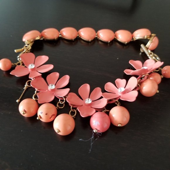 J. CREW Bracelet - Coral/Peach Floral - Picture 1 of 3